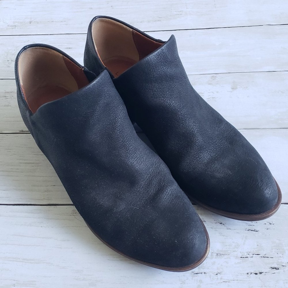 LUCKY BRAND Brixlee Chelsea Black Leather Ankle Boots Booties SIZE 8